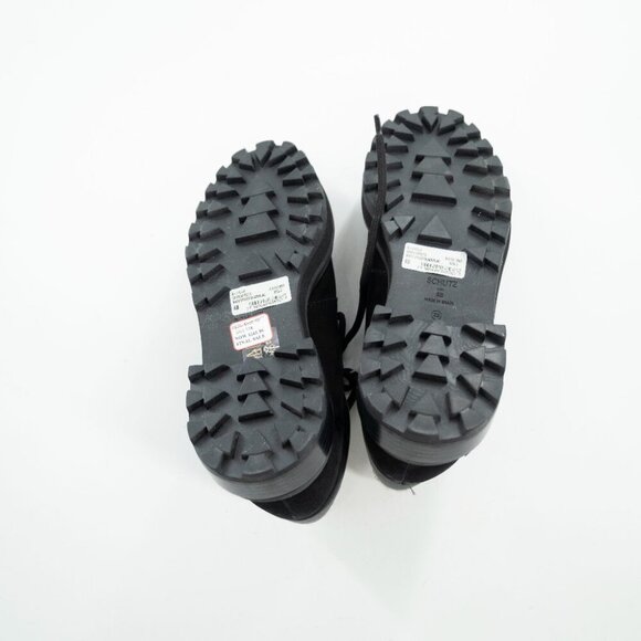 Schutz Lucille Suede & Shearling Bootie | Black | NWT | 6B - Picture 7 of 9